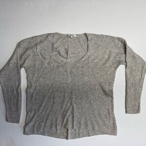 Madewell Gray Scoop Neck Sweater